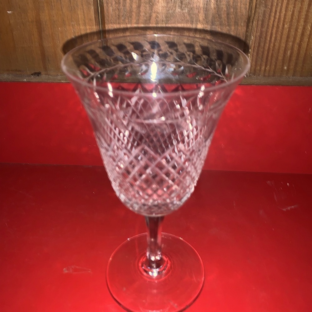 Elegant Crystal Wine Glass Elegant Engraved 6.25” Glass Wine Cup